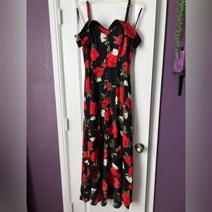 Midi Off the Shoulder Floral Dress